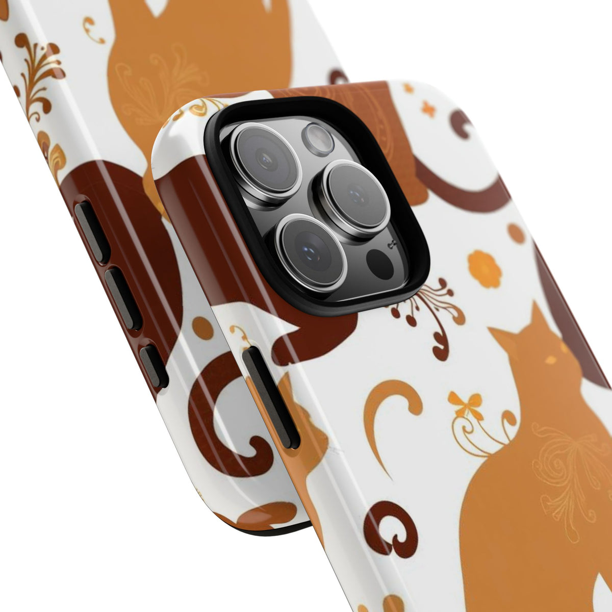 Abstract Cat Pattern Phone Case - Multicolor Phone Case
