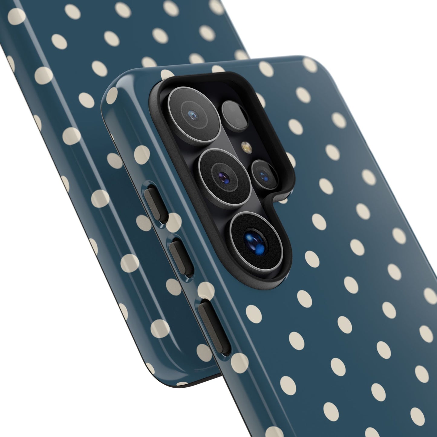 Blue & White Dot Pattern Phone Case
