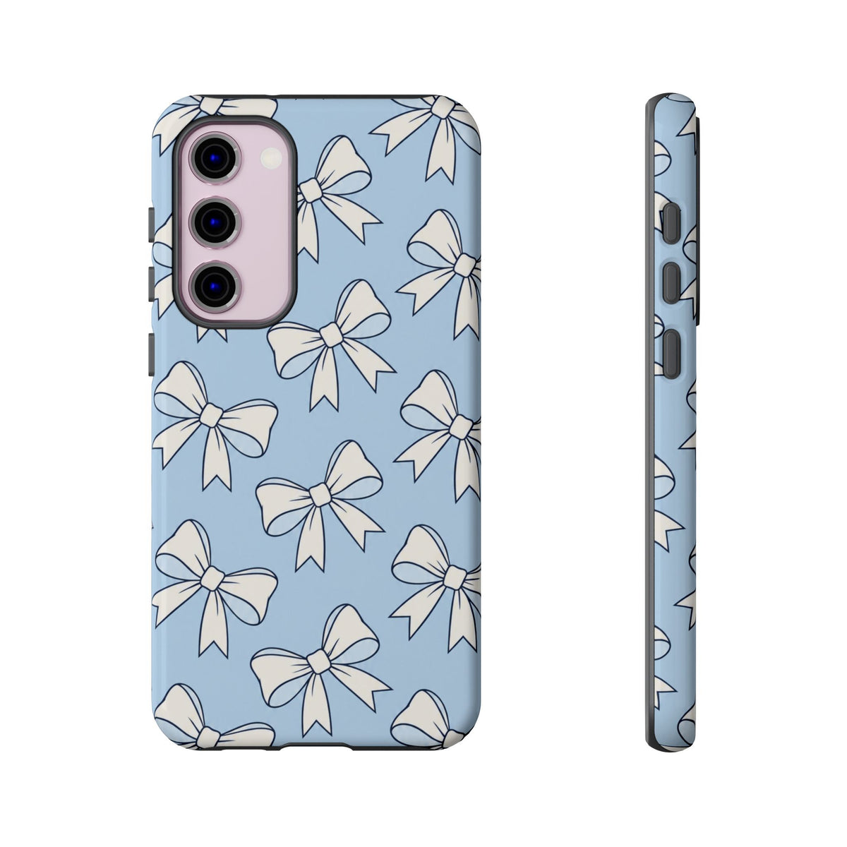 Chic Powder Blue Bow Pattern Phone Case