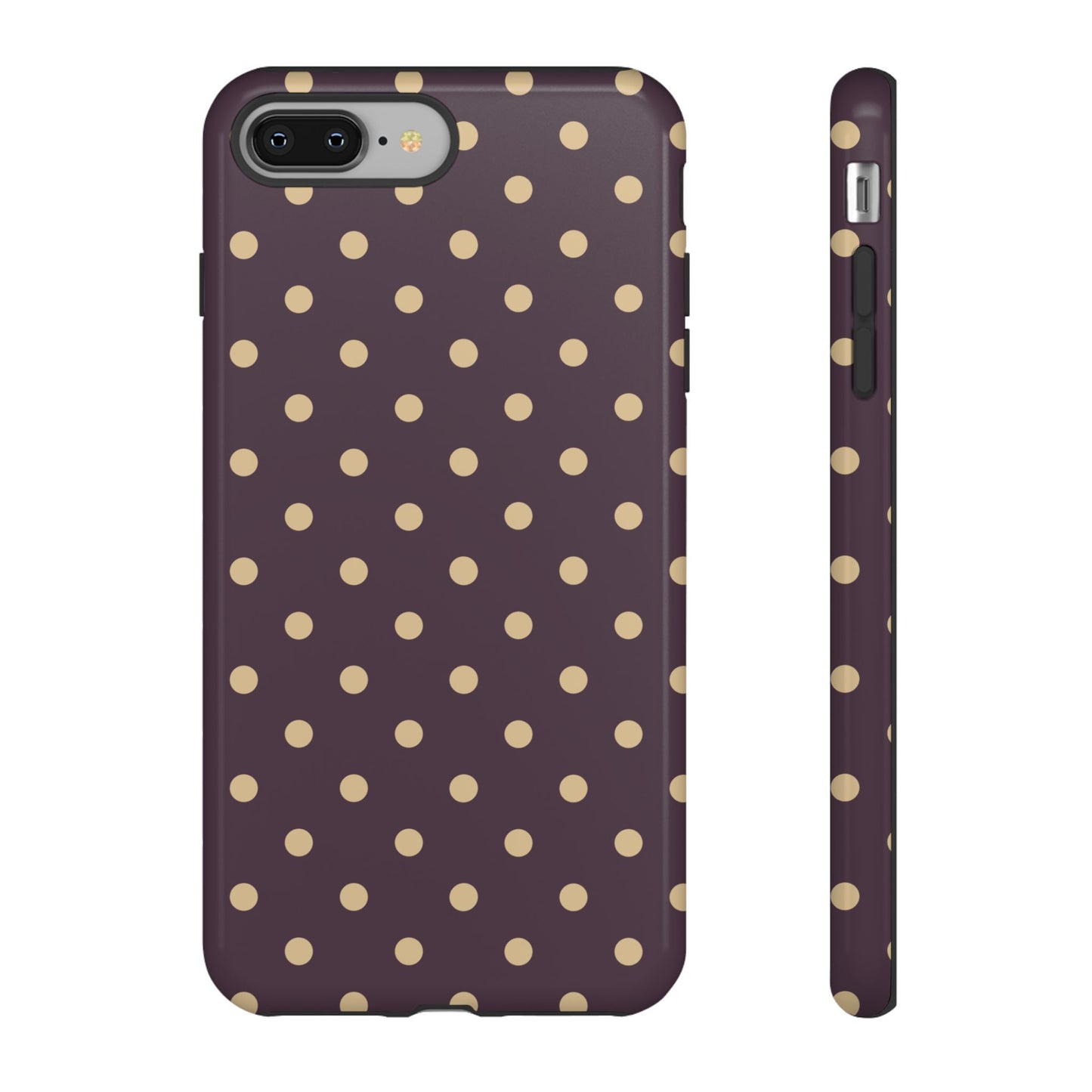 Purple with Yellow Dot Pattern Phone Case