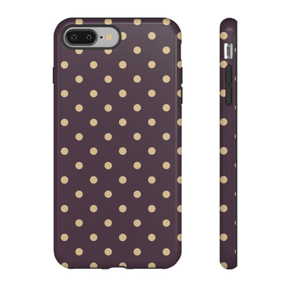 Purple with Yellow Dot Pattern Phone Case