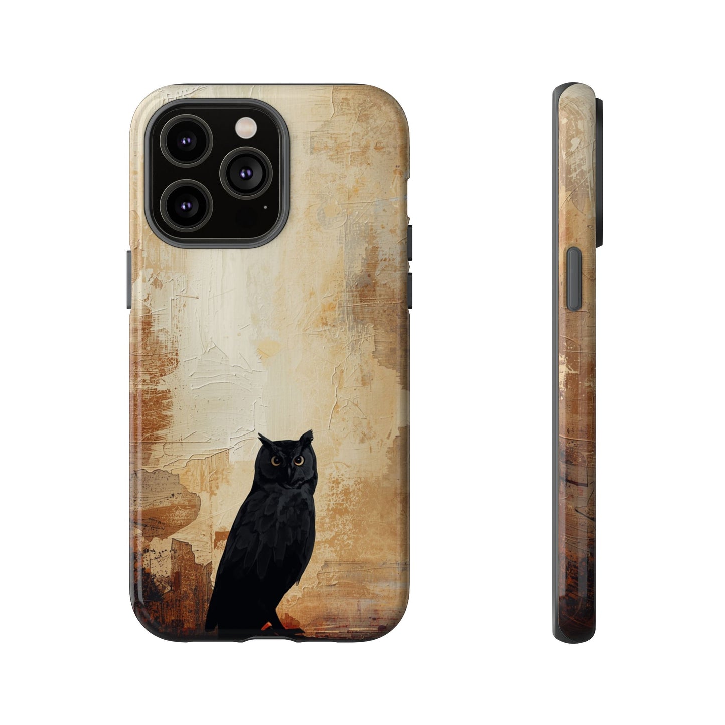 iPhone 14 Pro Max / Glossy Phone Case - Beautiful Abstract Owl Design Phone Case