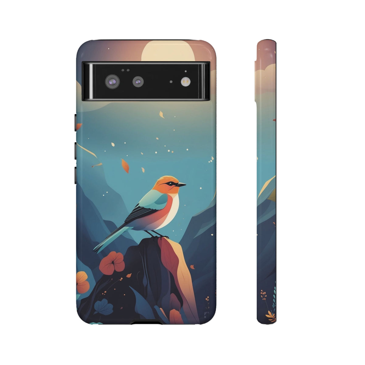 Stylised Bird Design Phone Case - Multicolor Phone Case - Google Pixel 6 / Glossy
