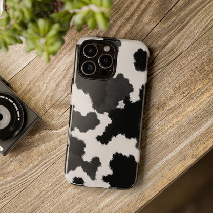Modern Monochrome Cow Print Phone Case