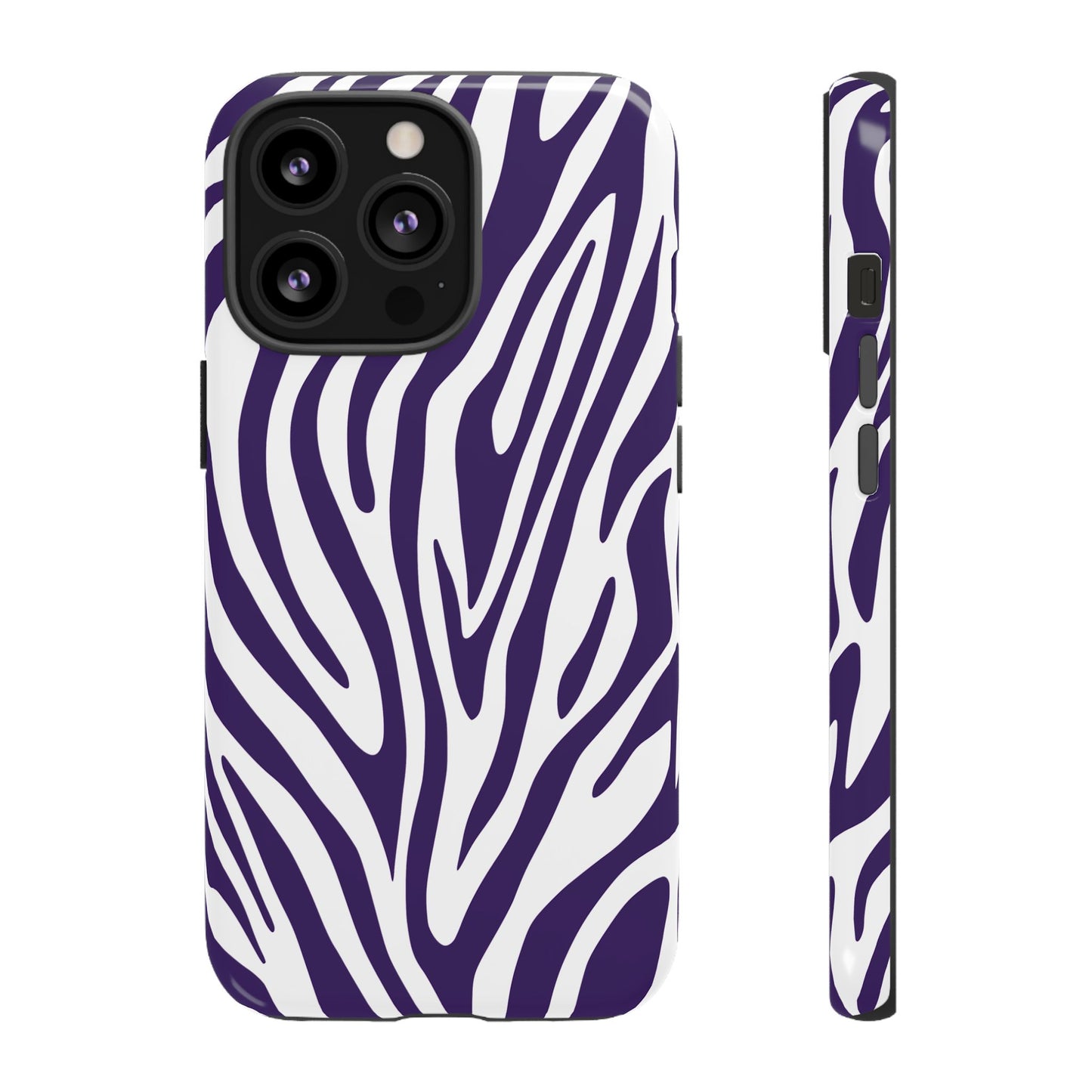 Graphic Purple Tiger Print Phone Case