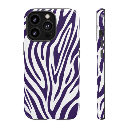 Graphic Purple Tiger Print Phone Case