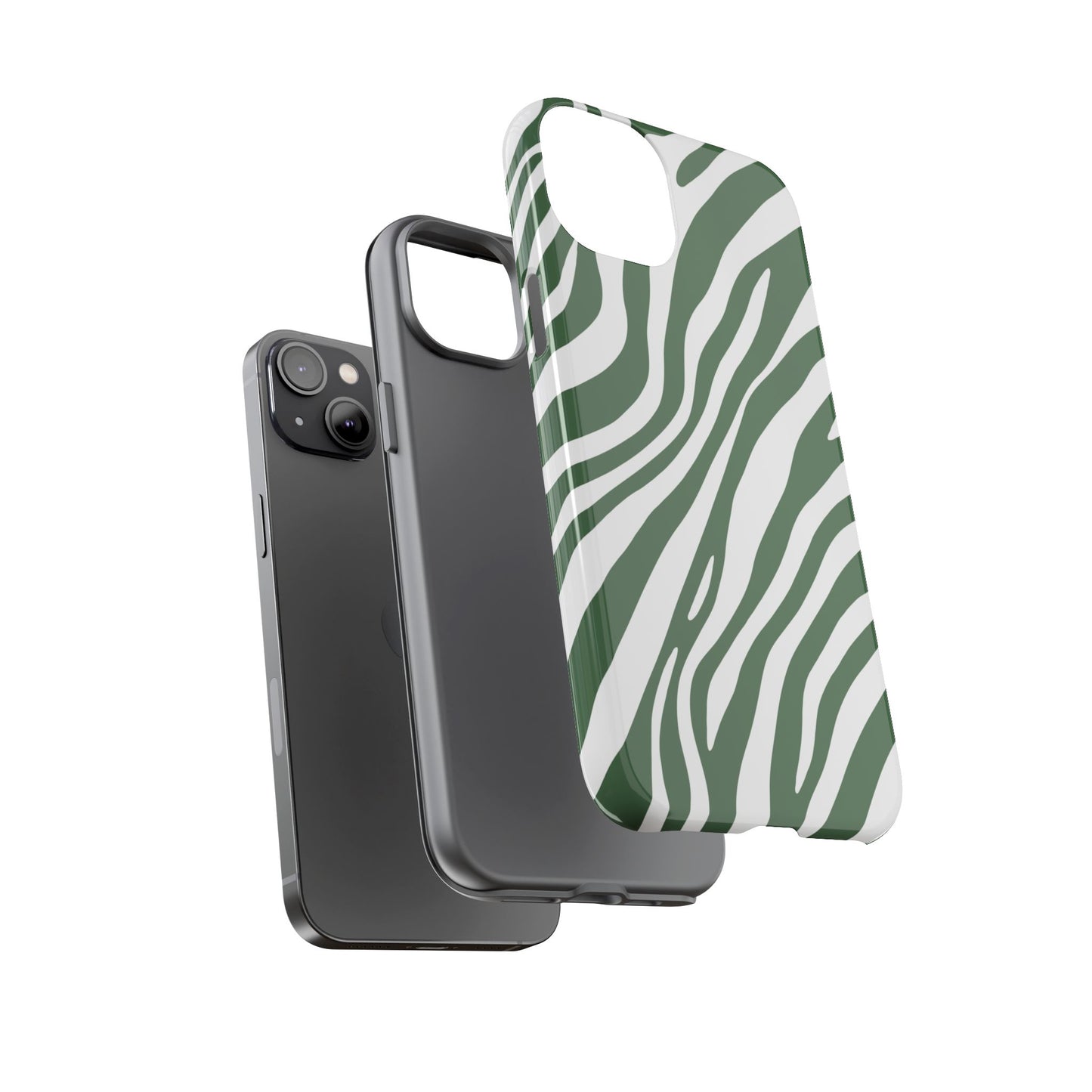 Modern Sage Zebra Print Phone Case