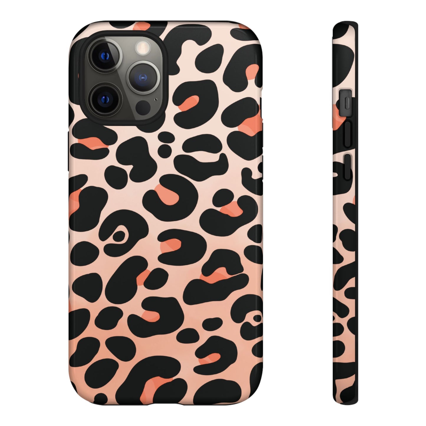 Elegant Peach Leopard Print Phone Case