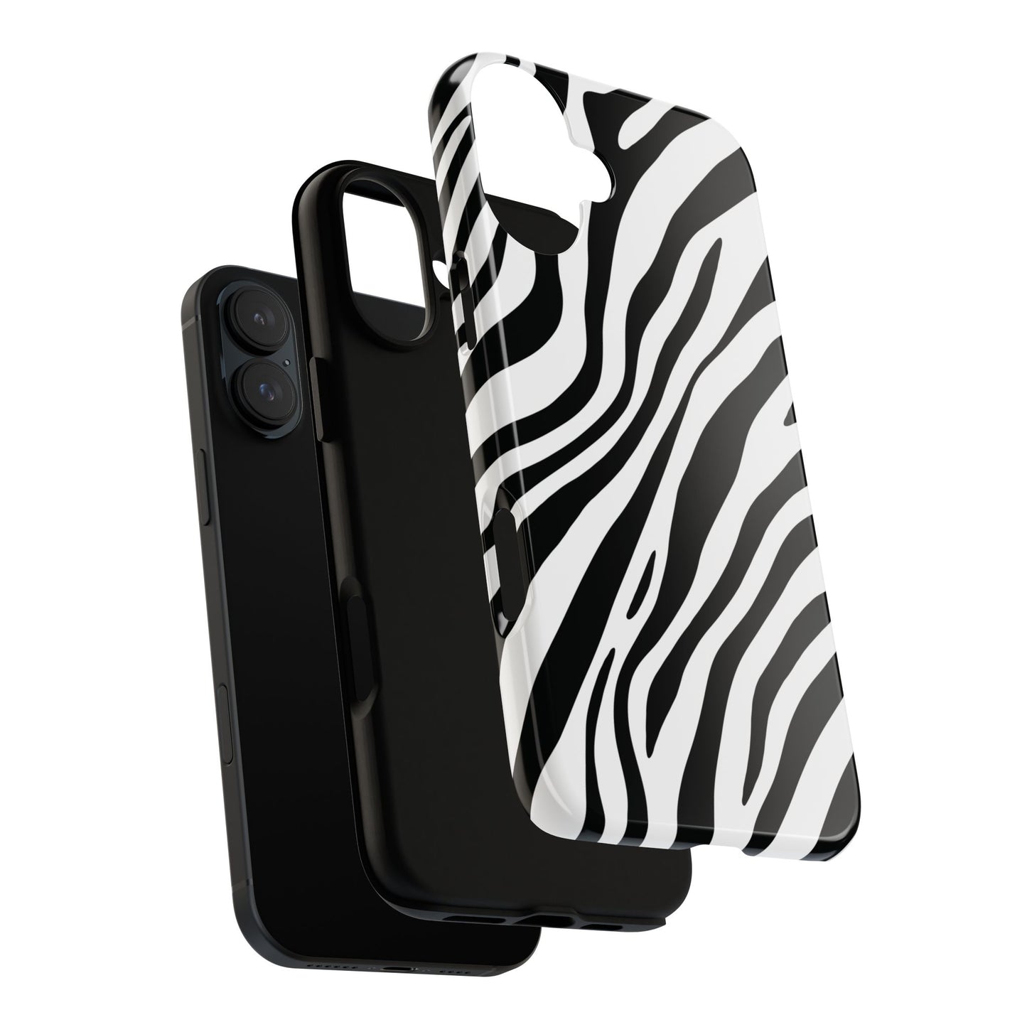 Modern Monochrome Zebra Print Phone Case