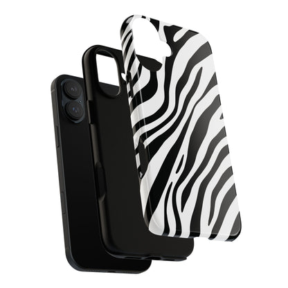 Modern Monochrome Zebra Print Phone Case