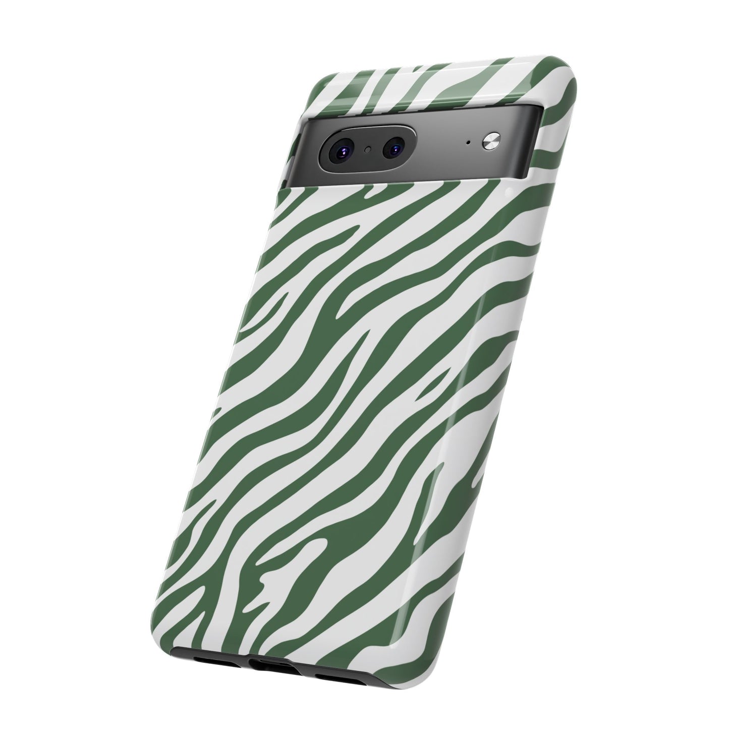 Stylish Sage Zebra Print Phone Case