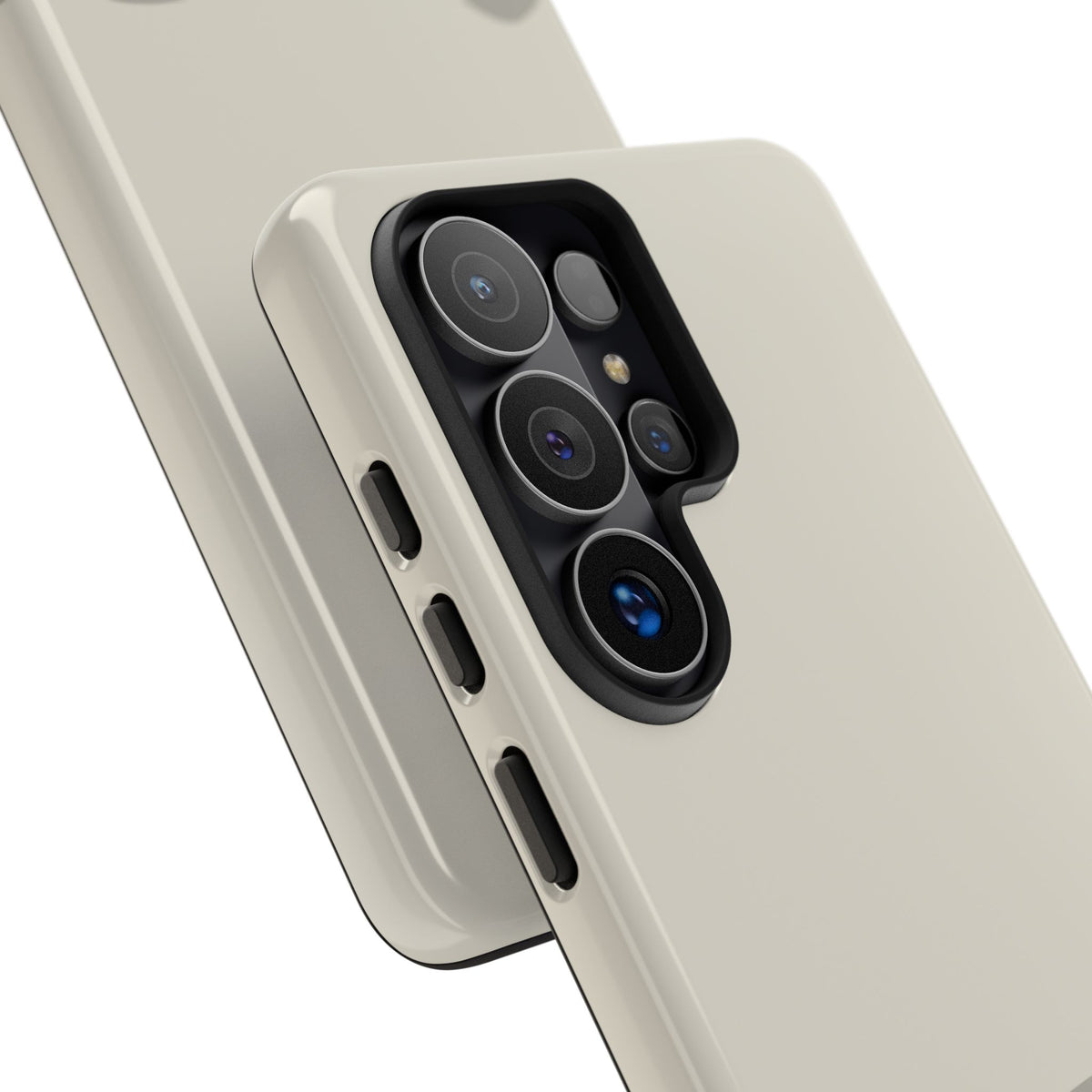 Ivory Abstract Waves Protective Phone Case - White Phone Case