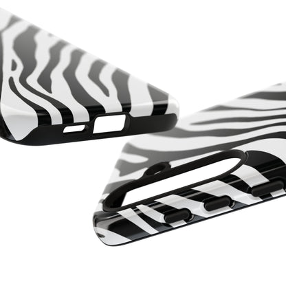Modern Monochrome Zebra Print Phone Case