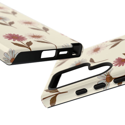 Pretty Cream & Rose Daisy Pattern Phone Case