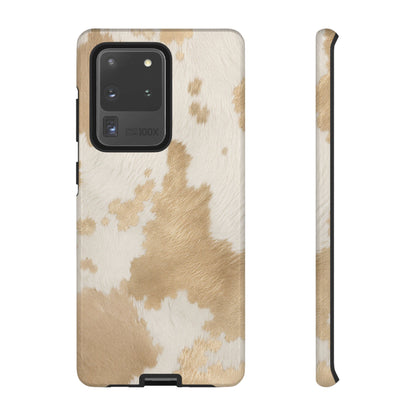 Elegant Champagne Cow Print Phone Case