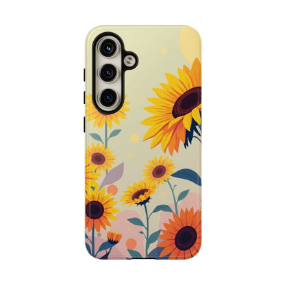 Modern Flat Sunflower Design Phone Case - Multicolor Phone Case - Samsung Galaxy S24 / Glossy