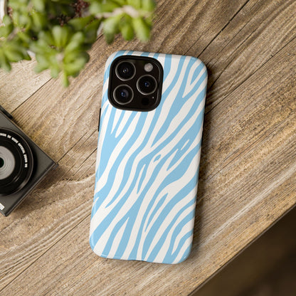 Sky Blue Tiger Print Phone Case