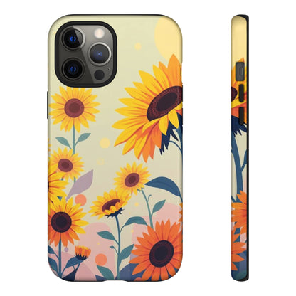 Modern Flat Sunflower Design Phone Case - Multicolor Phone Case - iPhone 12 Pro Max / Glossy