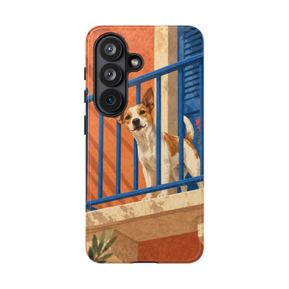 Jack Russell Terrier Balcony Busybody Phone Case - Multicolor Phone Case - Samsung Galaxy S26 / Glossy