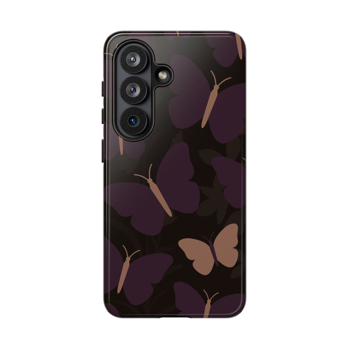 Minimalist Purple Butterfly Pattern Phone Case - Purple Phone Case - Samsung Galaxy S26 / Glossy