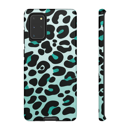 Cool Aqua Leopard Print Phone Case