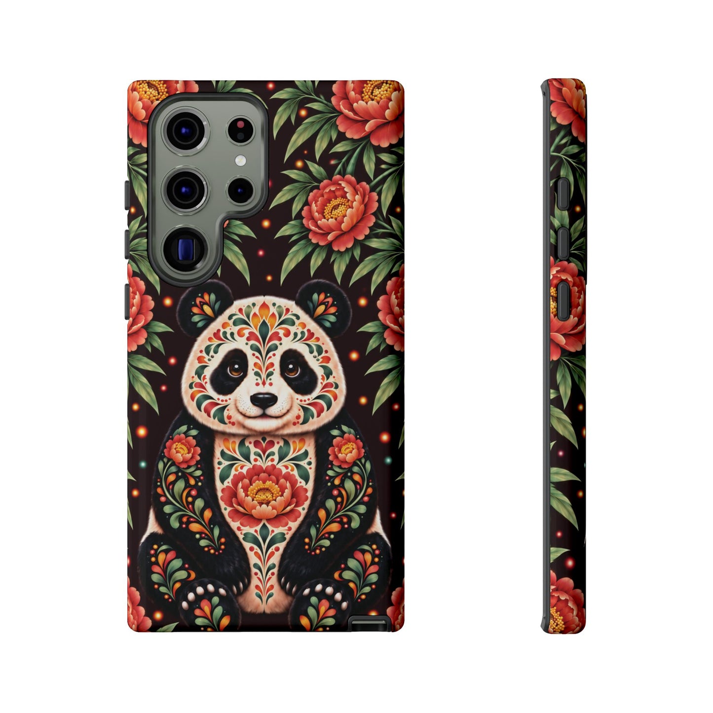 Cute Terracotta and Teal Calavera Panda Phone Case - Multicolor Phone Case - Samsung Galaxy S23 Ultra / Glossy