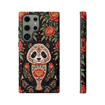 Cute Terracotta and Teal Calavera Panda Phone Case - Multicolor Phone Case - Samsung Galaxy S23 Ultra / Glossy
