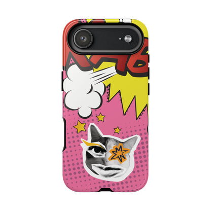 Bold Pink Pop Art Cat Phone Case - Pink Phone Case - iPhone 17 Air / Glossy