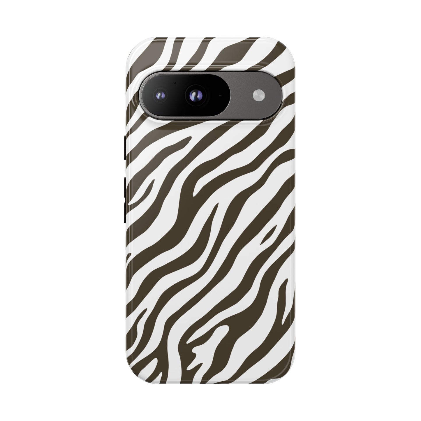 Stylish Mocha Zebra Print Phone Case