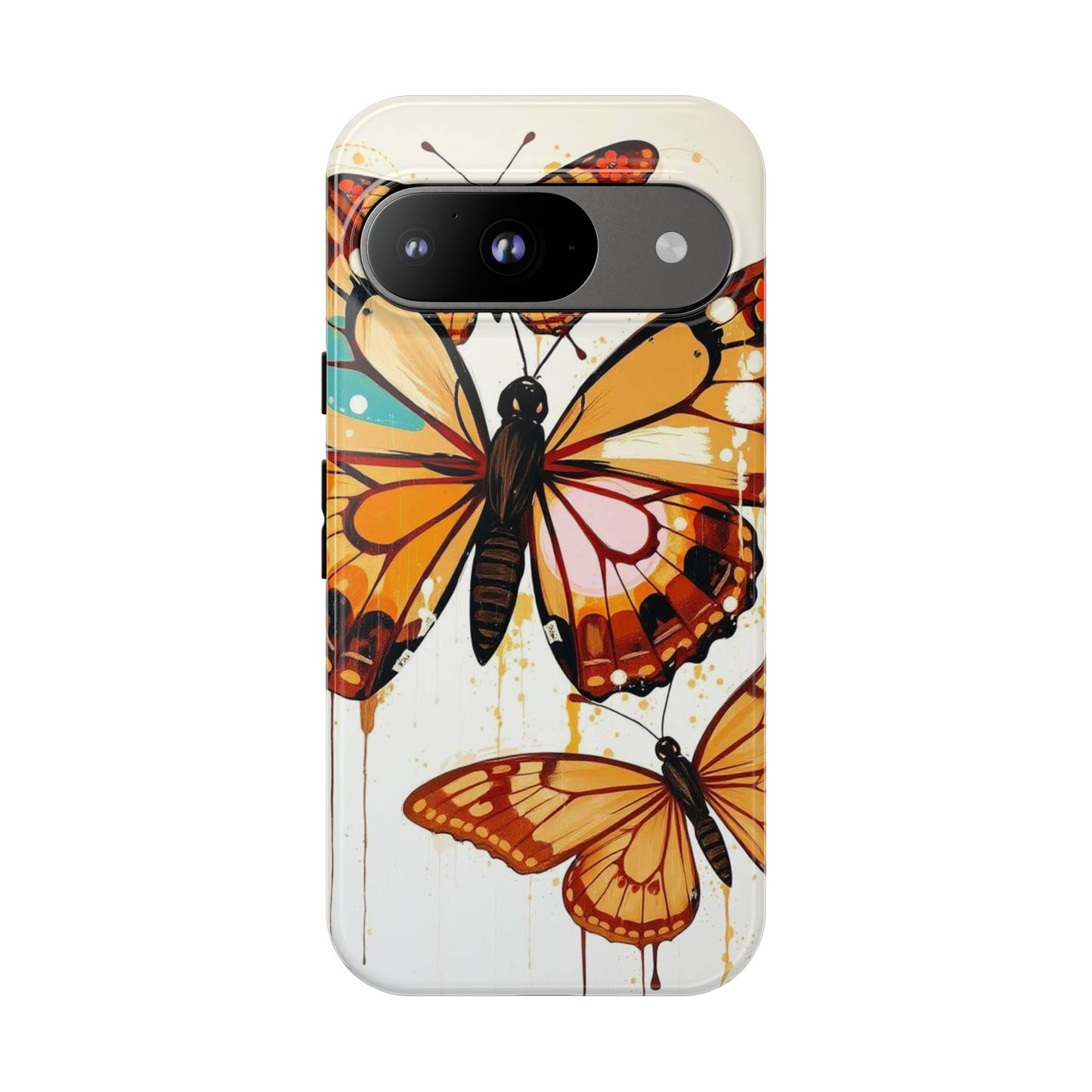 Google Pixel 9 / Glossy Phone Case - Abstract Butterflies Design Phone Case