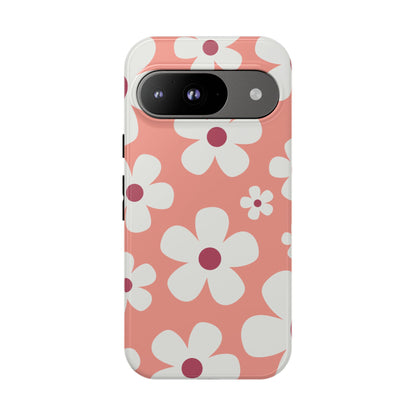 Google Pixel 9 / Glossy Phone Case - Cute Pink Daisy Pattern #2 Phone Case
