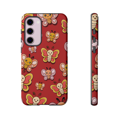 Samsung Galaxy S23 Plus / Glossy Phone Case - Red Butterfly Sticker Design Phone Case