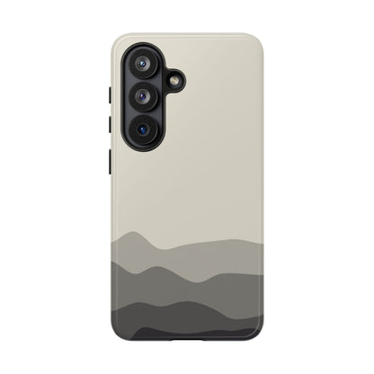 Ivory Abstract Waves Protective Phone Case - White Phone Case - Samsung Galaxy S26 / Glossy