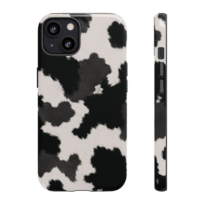 Modern Monochrome Cow Print Phone Case
