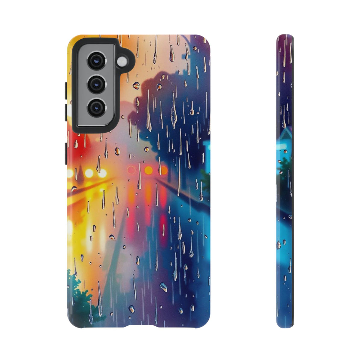 Electric Rain Watercolour Design Phone Case - Multicolor Phone Case - Samsung Galaxy S21 / Glossy