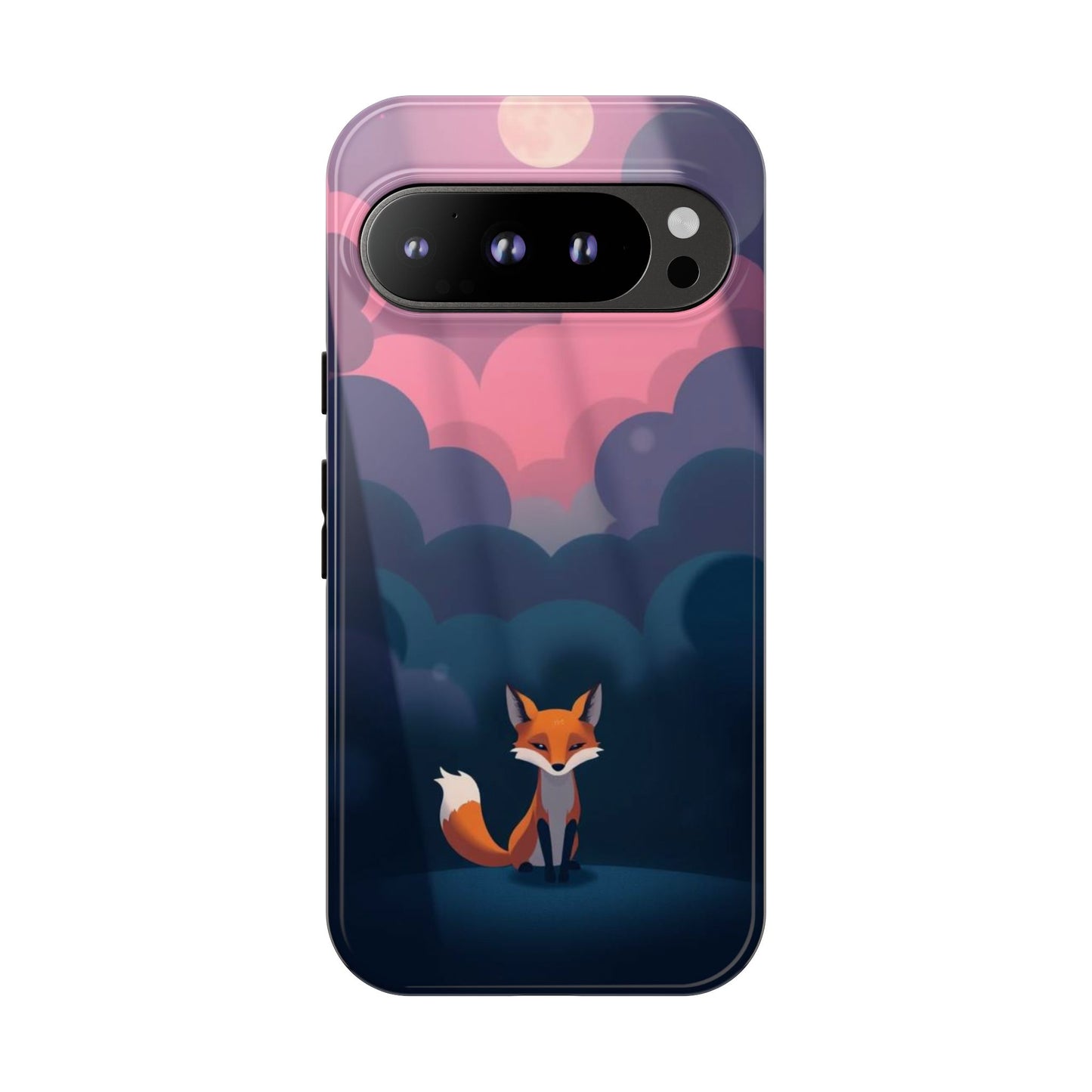 Google Pixel 9 Pro / Glossy Phone Case - Moody Pop Art Fox Design Phone Case