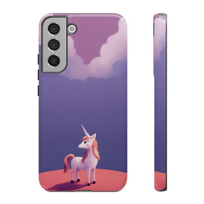 Samsung Galaxy S22 Plus / Glossy Phone Case - Cute Unicorn & Cloud Design Phone Case