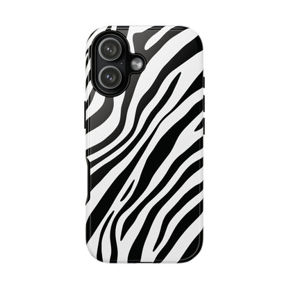 Modern Monochrome Zebra Print Phone Case