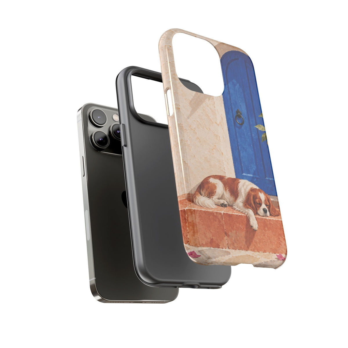 Cavalier King Charles Spaniel Blue Door Siesta Phone Case - Multicolor Phone Case