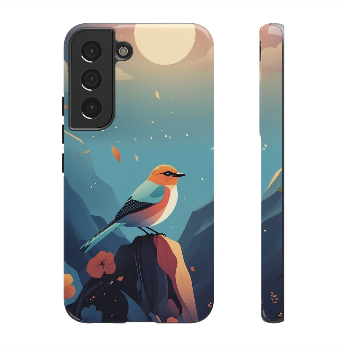 Stylised Bird Design Phone Case - Multicolor Phone Case - Samsung Galaxy S22 / Glossy