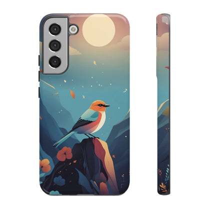 Samsung Galaxy S22 Plus / Glossy Phone Case - Stylised Bird Design Phone Case