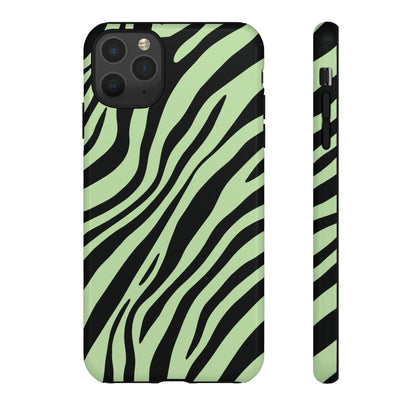 Modern Mint Zebra Print Phone Case