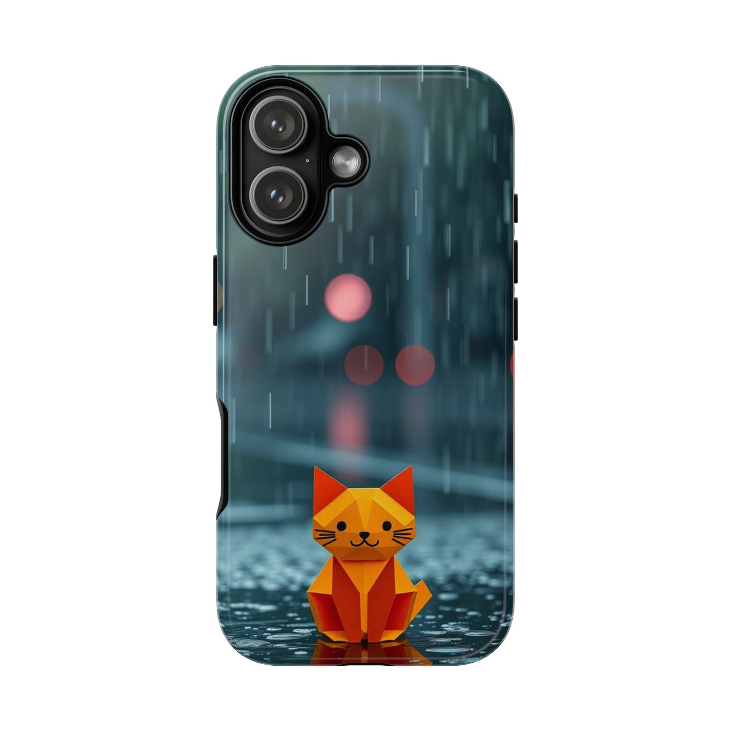iPhone 17 / Glossy Phone Case - Origami ’Soggy Cat’ Design Phone Case
