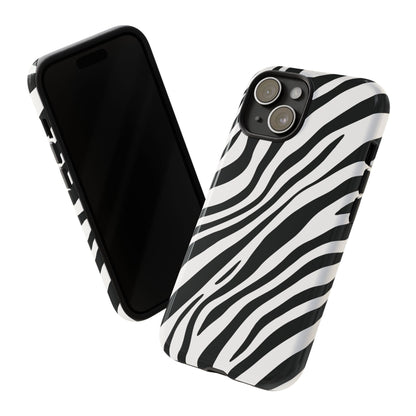 Modern Monochrome Zebra Print Phone Case