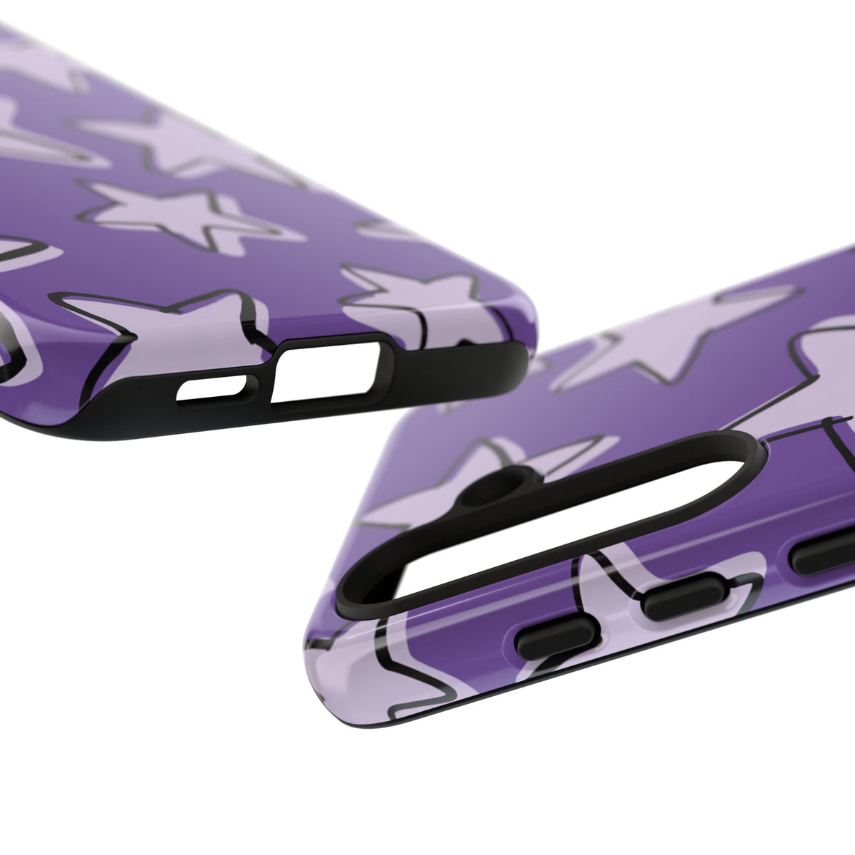 Violet Purple Doodle Star Phone Case