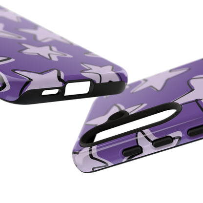 Violet Purple Doodle Star Phone Case