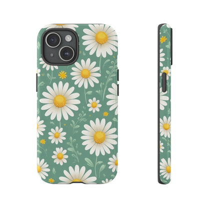 iPhone 15 / Glossy Phone Case - Daisies Floral Pattern 1 Phone Case