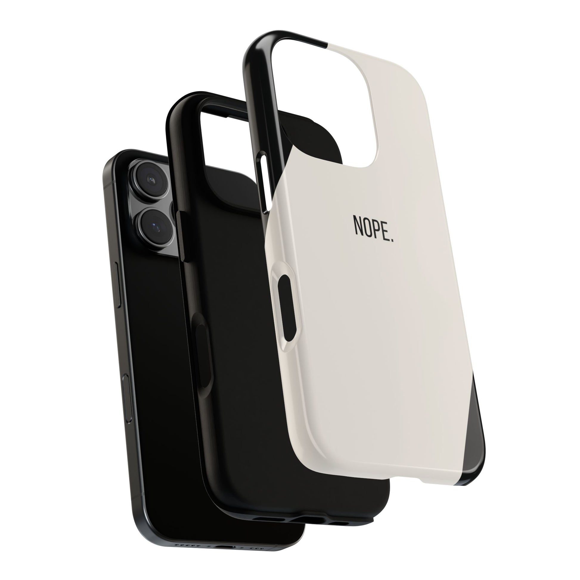 Phone Case - Sassy Statement Case ’Nope’ in Black & White