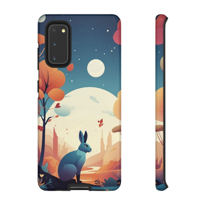 Stylised Blue Hare Design Phone Case - Multicolor Phone Case - Samsung Galaxy S20 / Glossy