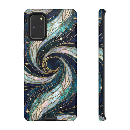 Elegant Navy & Teal Celestial Swirl Phone Case